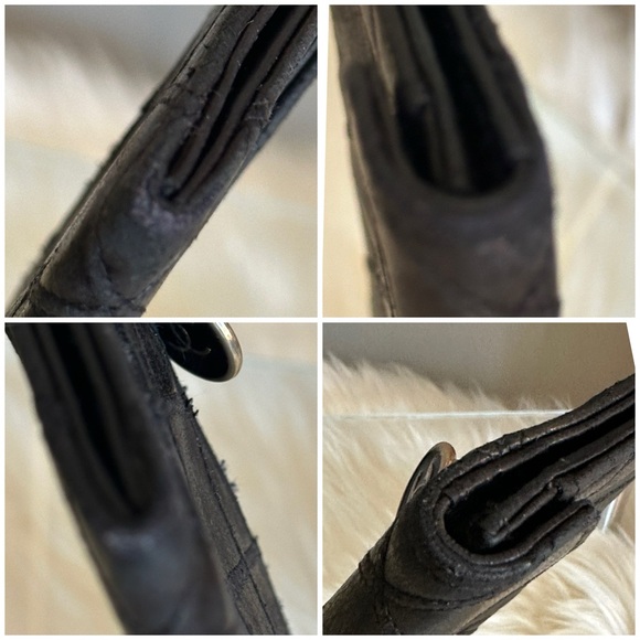 Authentic CHANEL Vintage Early 1990”s Wild Stitch Flap Wallet, in Black. EUC - Picture 13 of 16